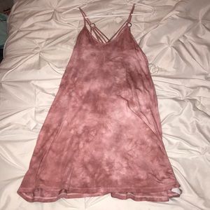 pink tie-dye dress